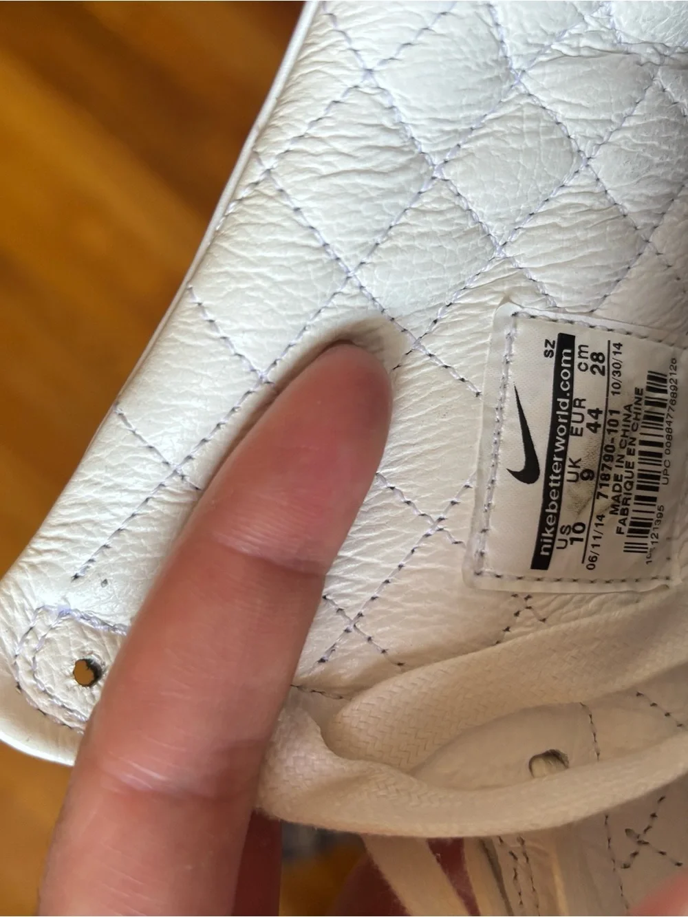 NikeLab Dunk High Lux White Leather Size 10 718790-101